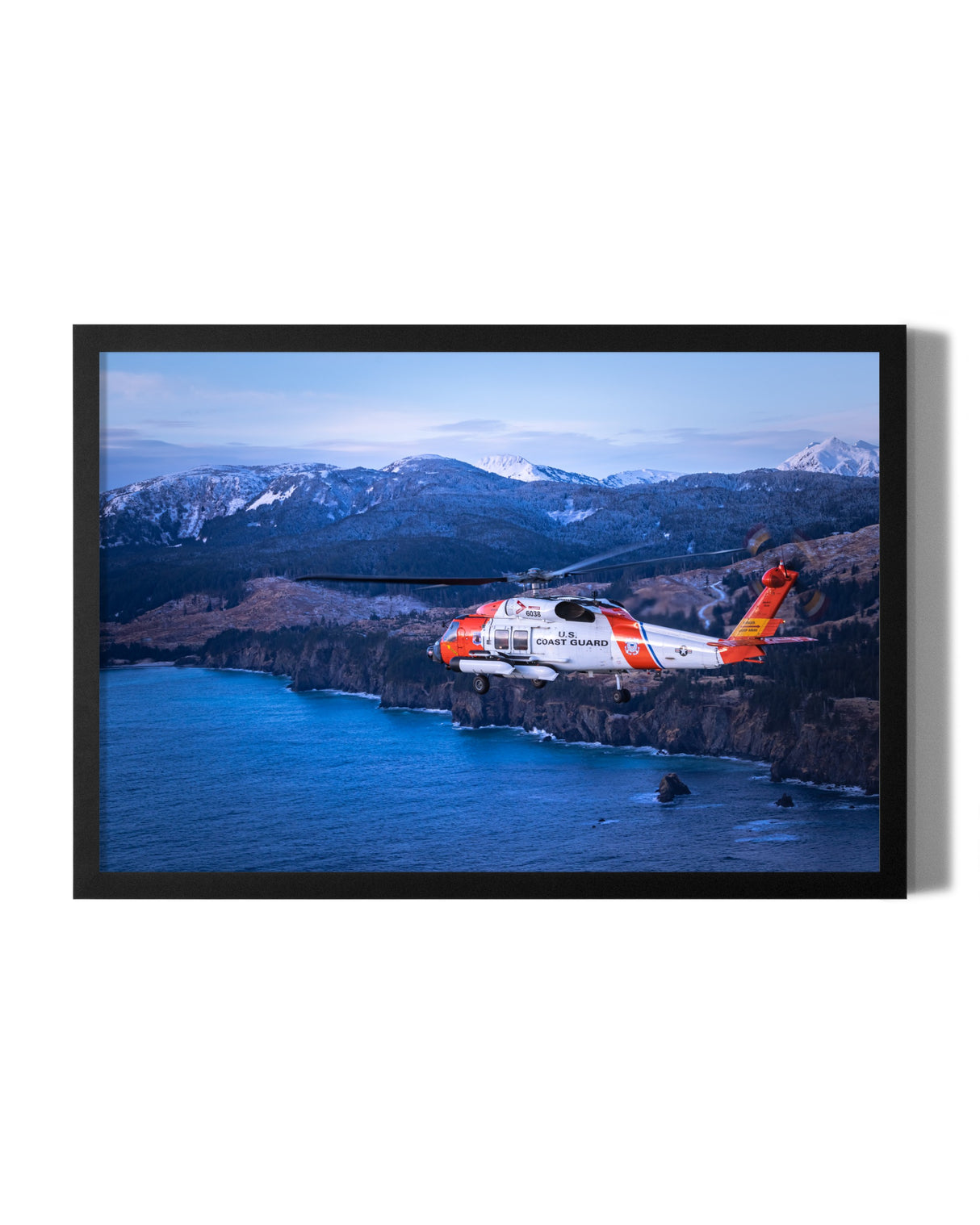 MH-60T Jayhawk flying around Kodiak, Alaska