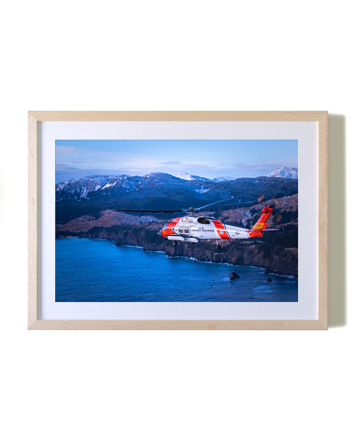 MH-60T Jayhawk flying around Kodiak, Alaska