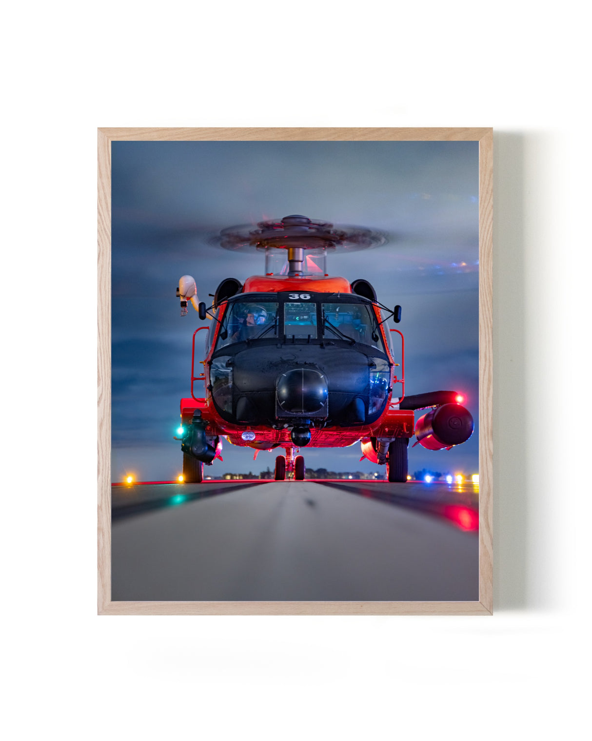 Jayhawk at night in Albert Whitted Airport