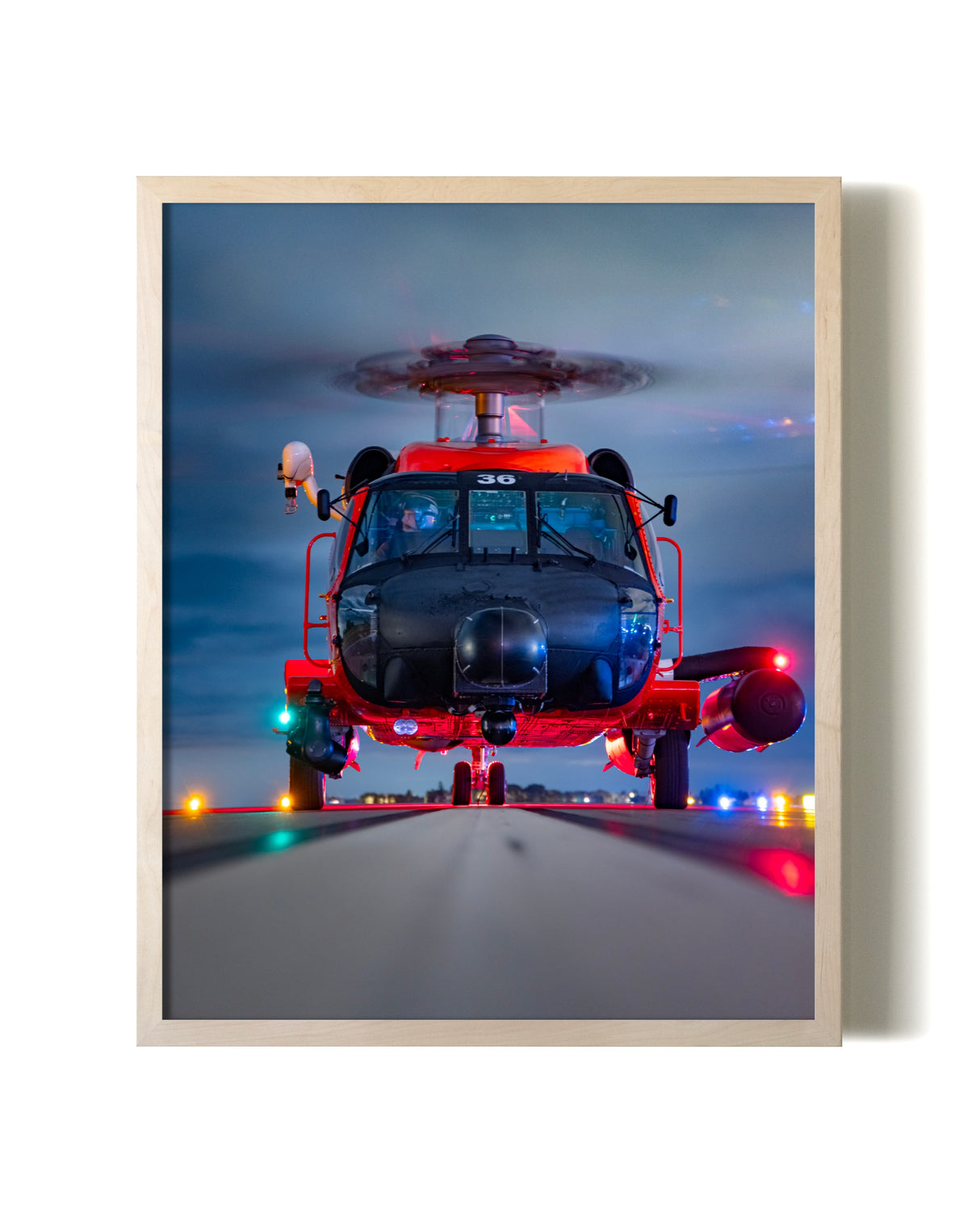Jayhawk at night in Albert Whitted Airport