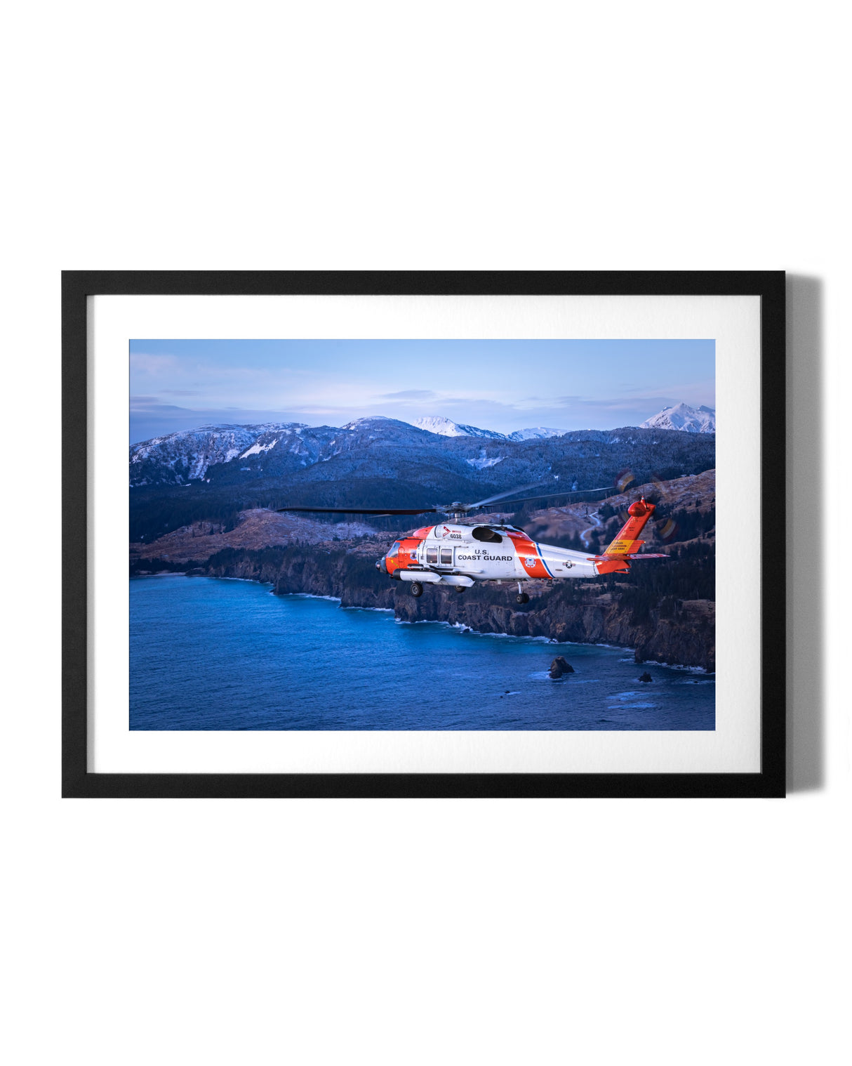 MH-60T Jayhawk flying around Kodiak, Alaska