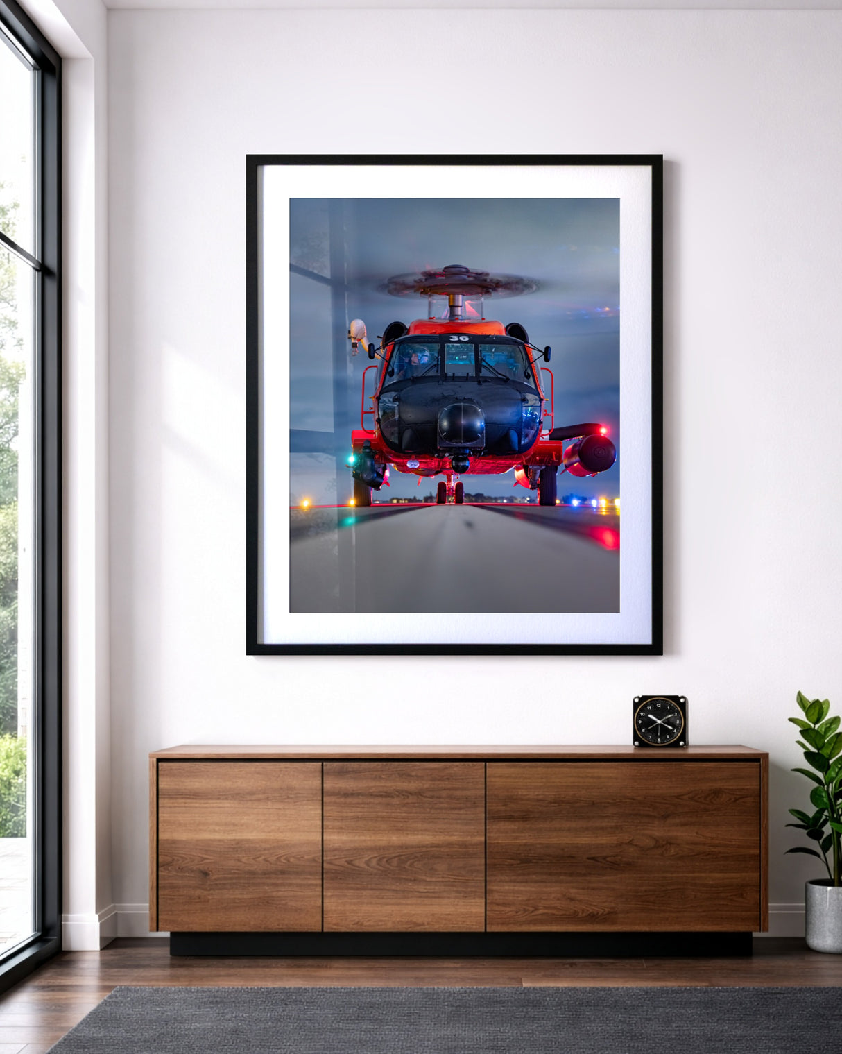 Jayhawk at night in Albert Whitted Airport