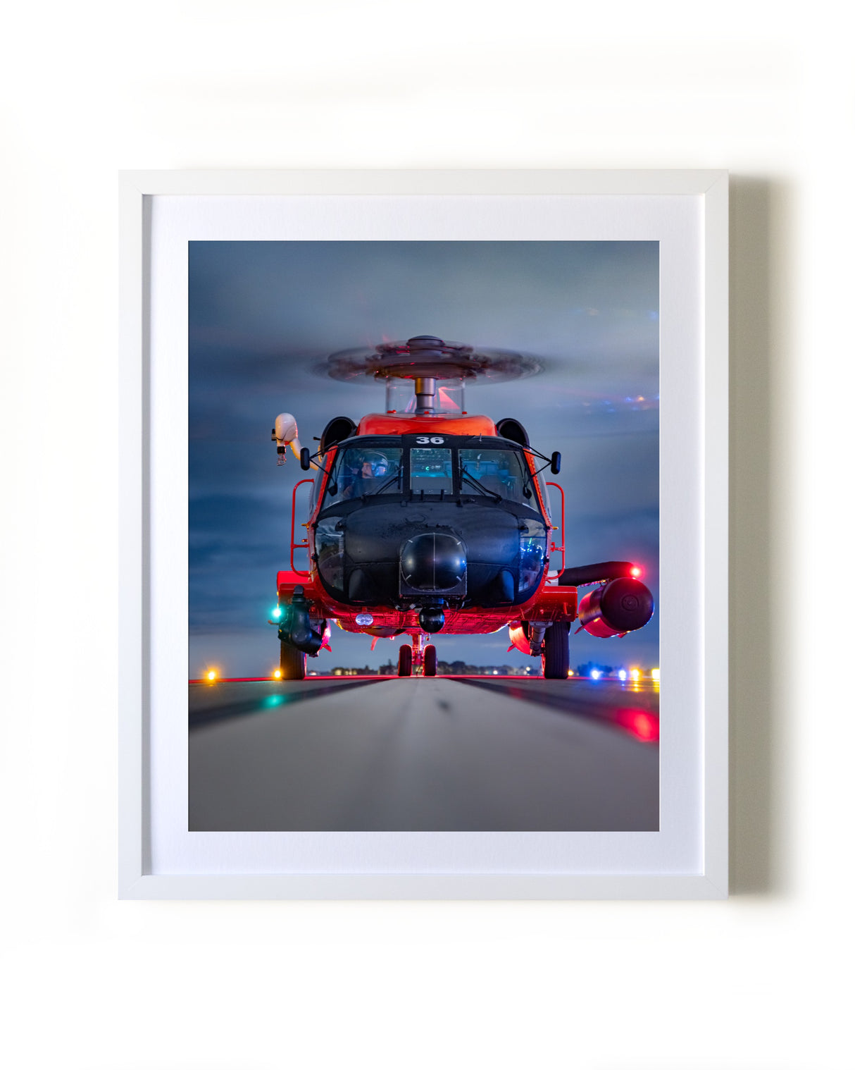 Jayhawk at night in Albert Whitted Airport