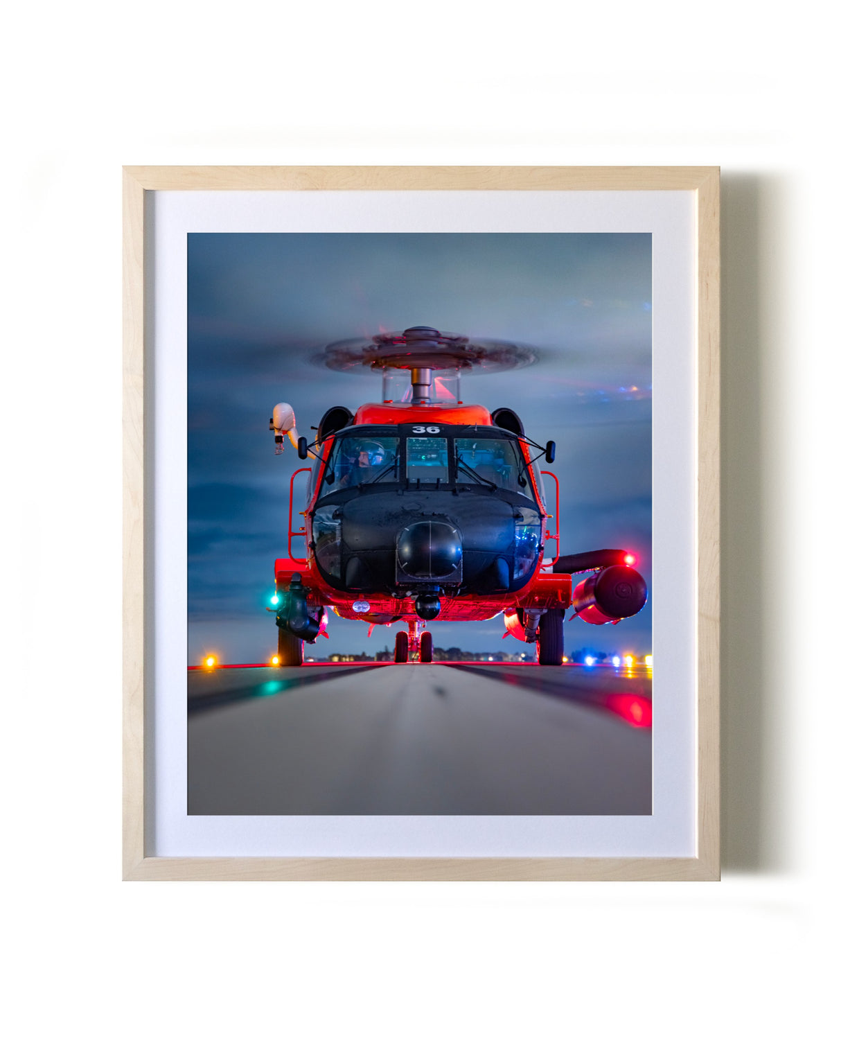 Jayhawk at night in Albert Whitted Airport