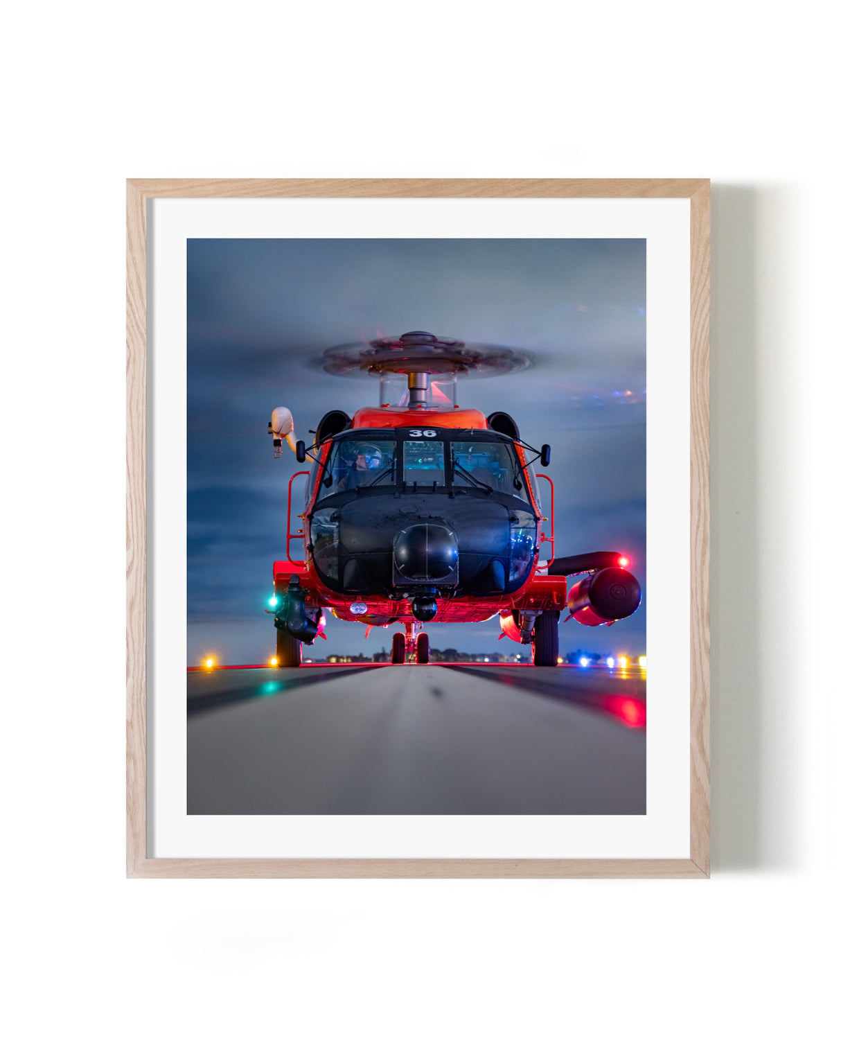 Jayhawk at night in Albert Whitted Airport