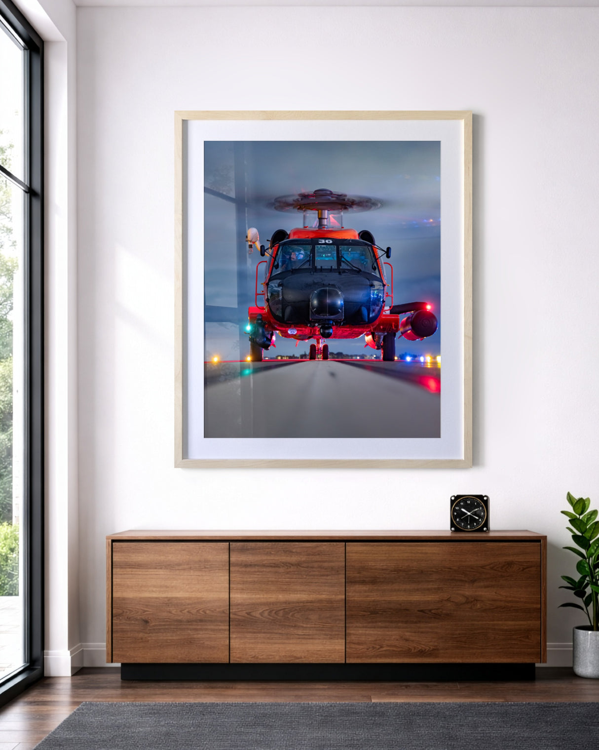 Jayhawk at night in Albert Whitted Airport