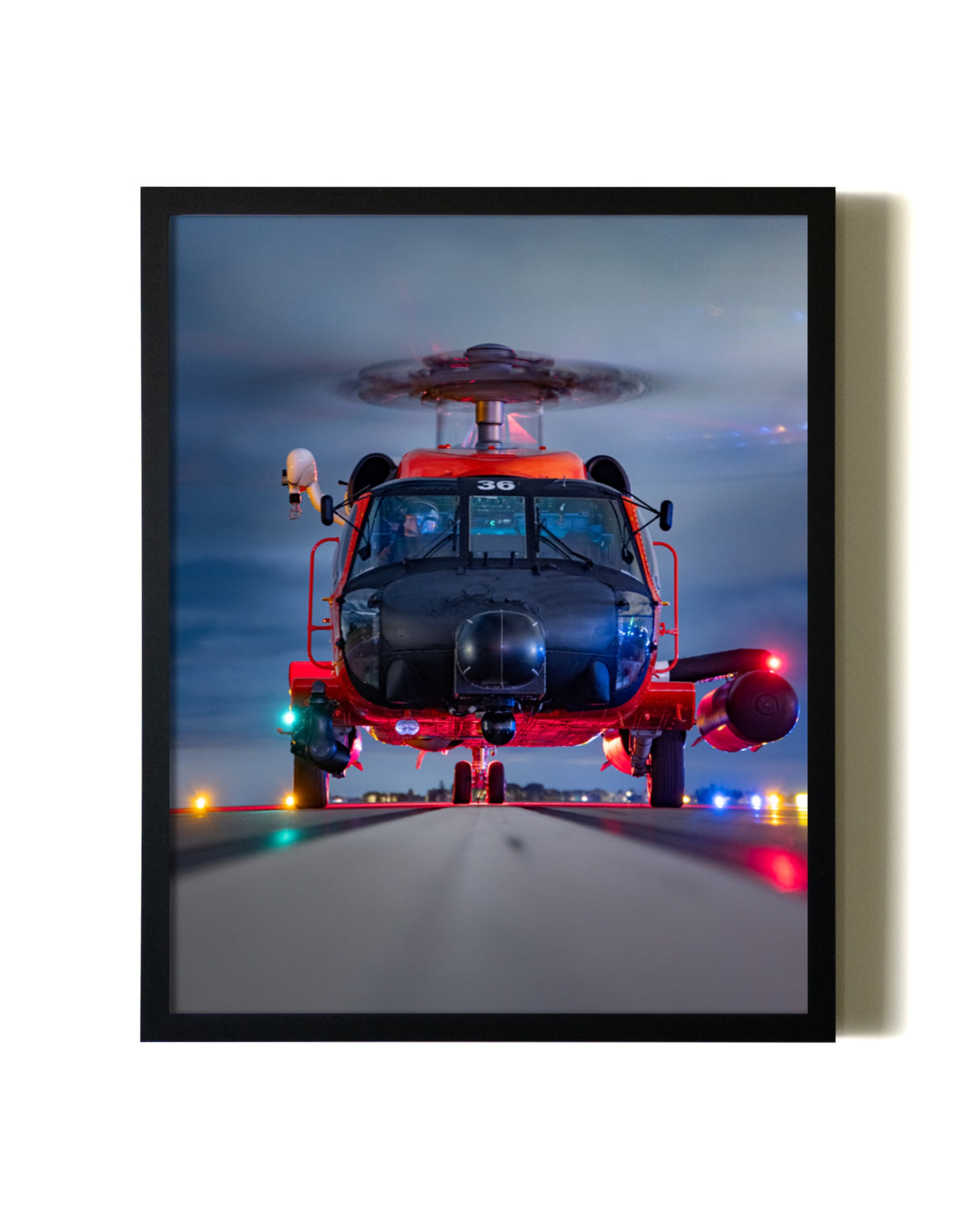 Jayhawk at night in Albert Whitted Airport