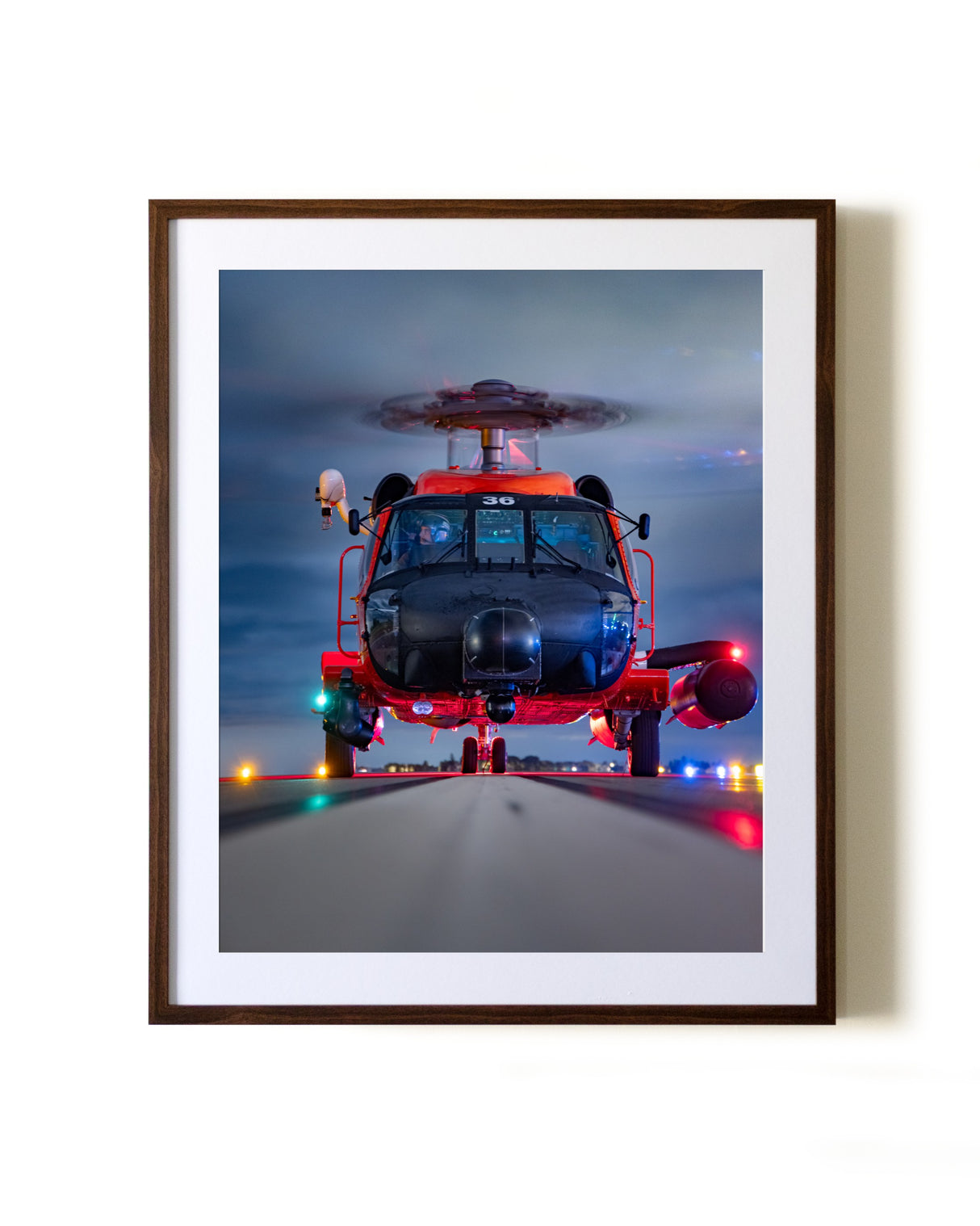 Jayhawk at night in Albert Whitted Airport