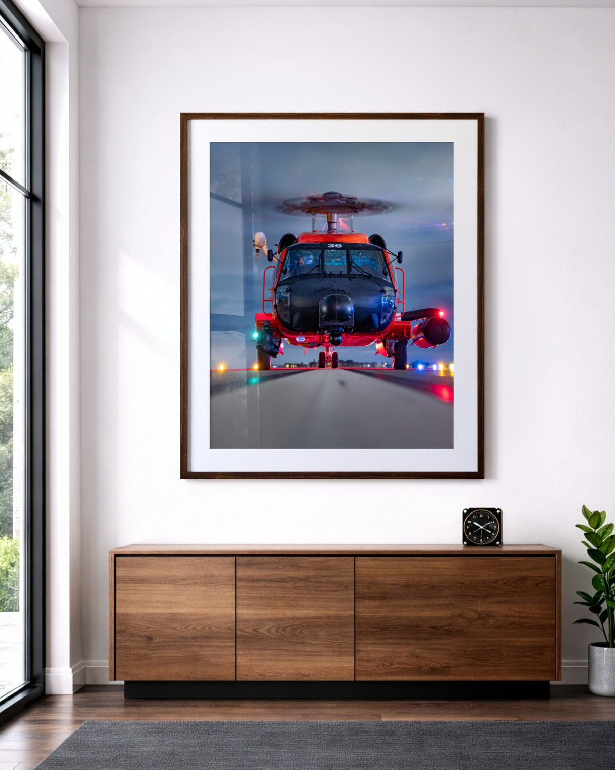 Jayhawk at night in Albert Whitted Airport