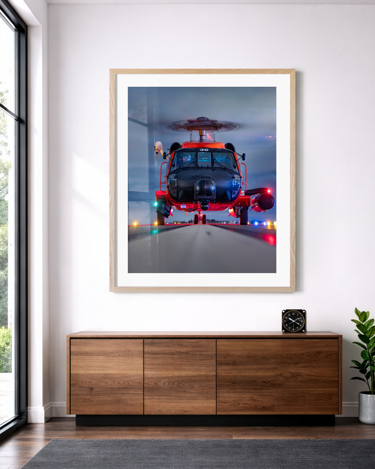 Jayhawk at night in Albert Whitted Airport