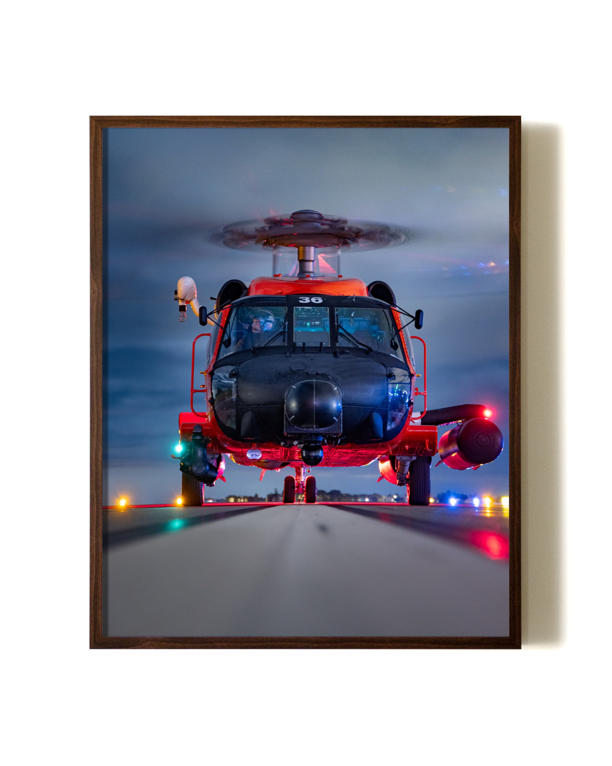 Jayhawk at night in Albert Whitted Airport